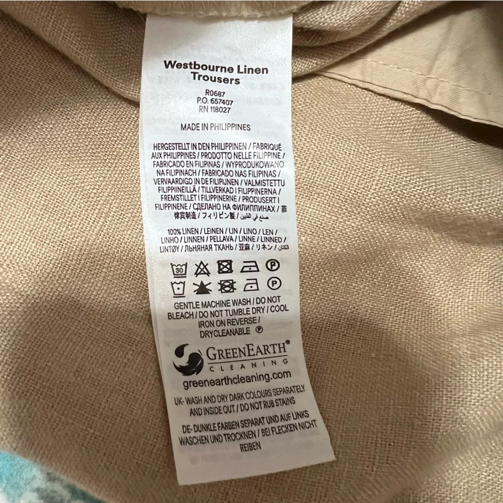 Boden Westbourne Linen Trousers Wide Leg Pants Women’s 100% Linen - Picture 5 of 11